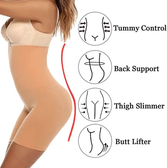 GirlFit™ 2.0 Pro – 4-in-1 Tummy Control & Butt Lifter Shapewear | Seamless, Breathable Thigh Slimmer & Back Support